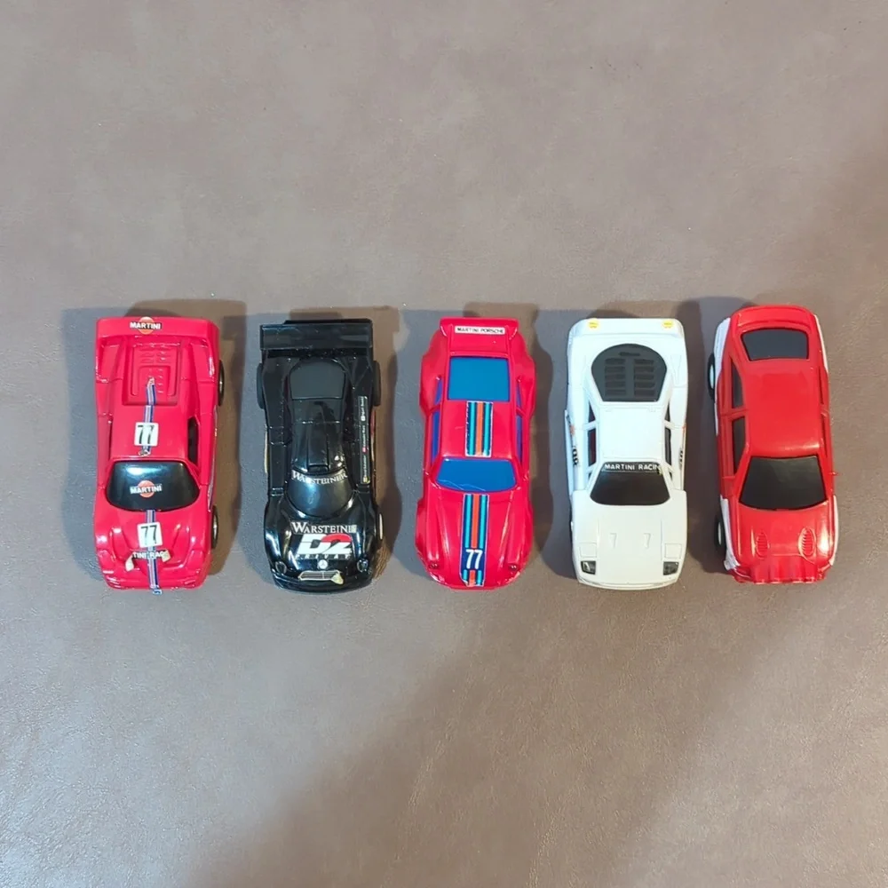 5 Vintage Slot Cars Porsche Lamborghini Ferrari Mercedes Benz Martini Racing
